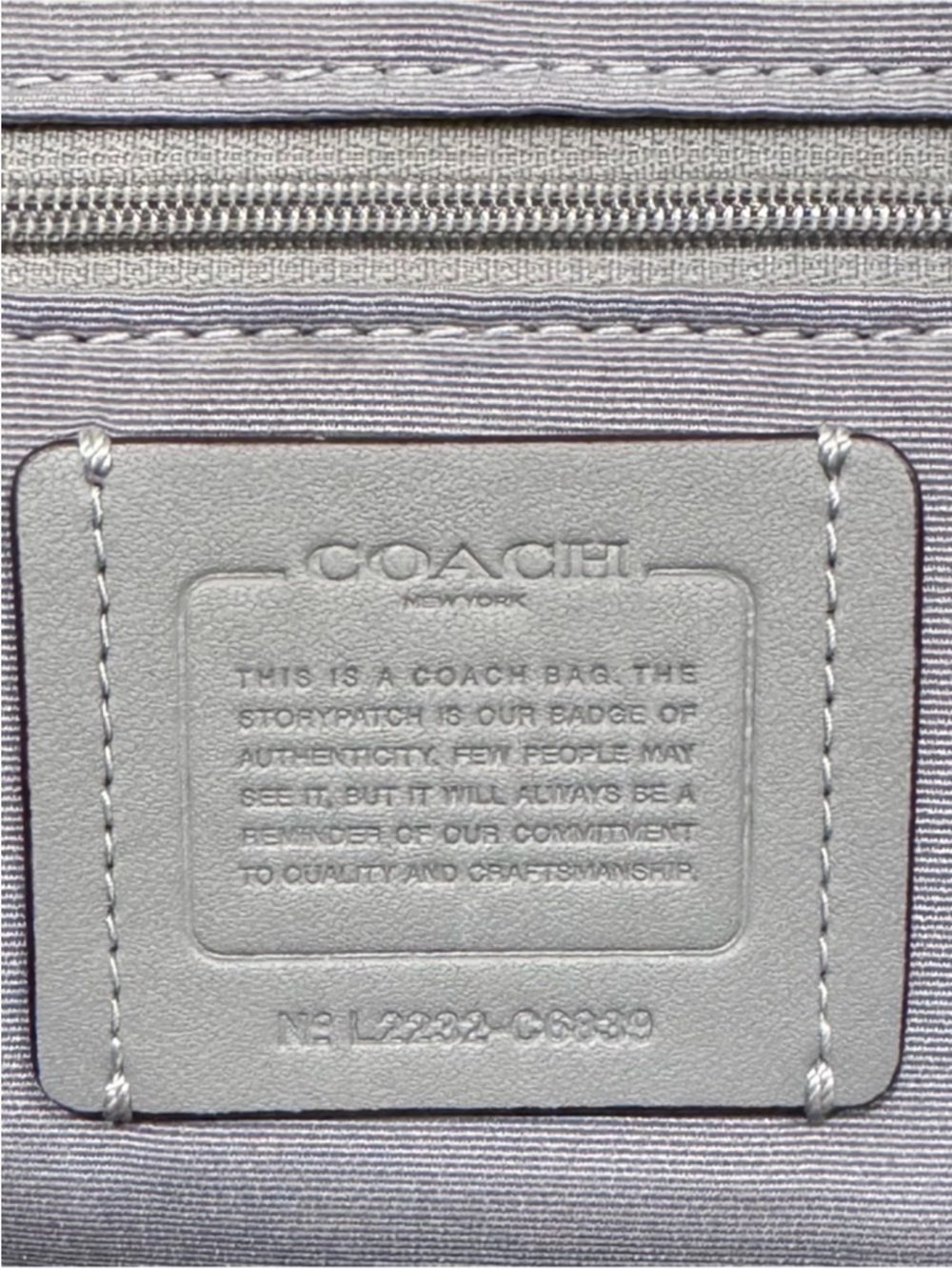 Coach Kacey Pebble Leather SatchShoulder Bag in Light Gray with Snake-Print Trim - Picture 3 of 16